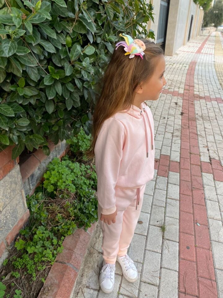 Pembe Kız Çocuk Eşofman Takımı