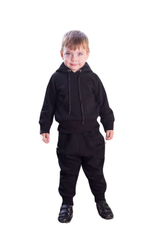 Unisex Siyah Çocuk Eşofman Takımı