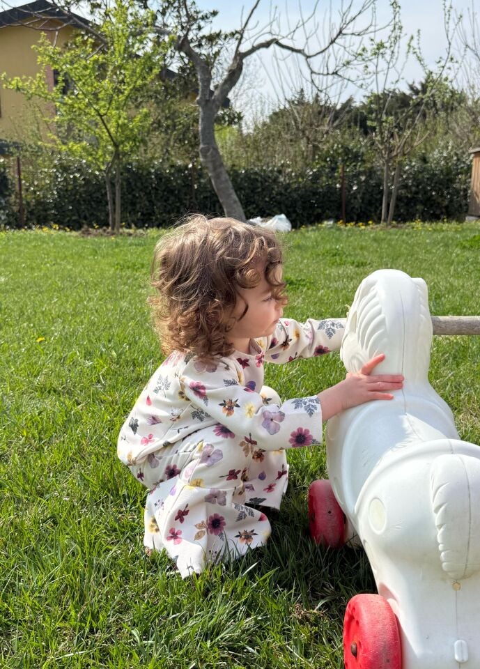 Örme Kız Çocuk İspanyol Paça İkili Takım